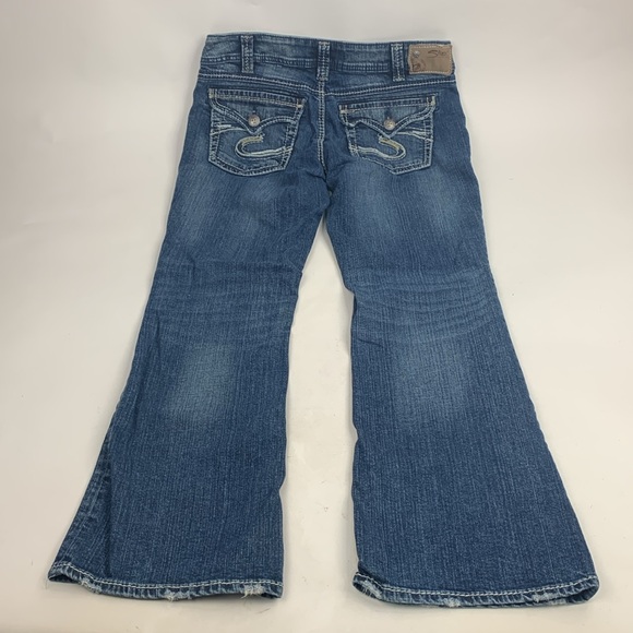 Silver jeans Suki Surplus Bootcut Size 32 Medium wash denim stretch Flap pocket - Picture 2 of 15